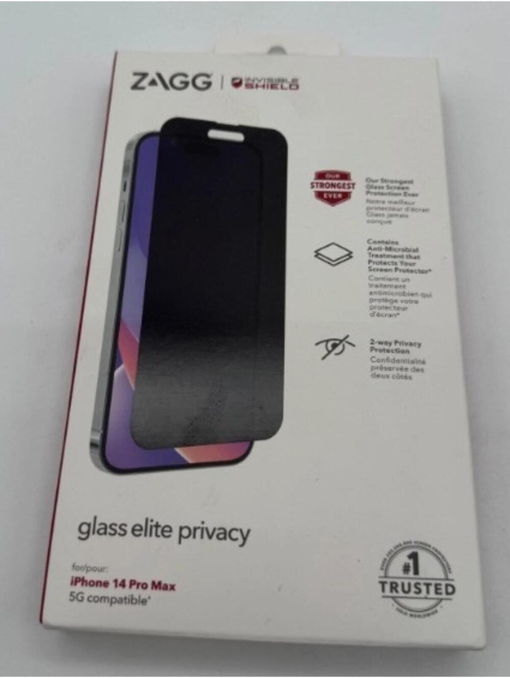 Zagg InvisibleShield Glass Elite Privacy iPhone 14 Pro Max Screen Protector NEW